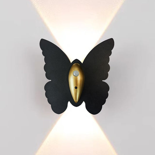 Zetecia Butterfly LED Wall Light Black Indoor Wall Sconce