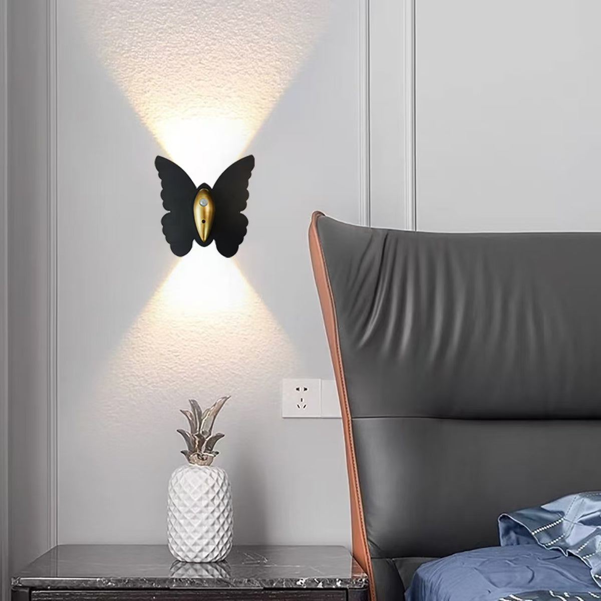 Zetecia Butterfly LED Wall Light Black Indoor Wall Sconce