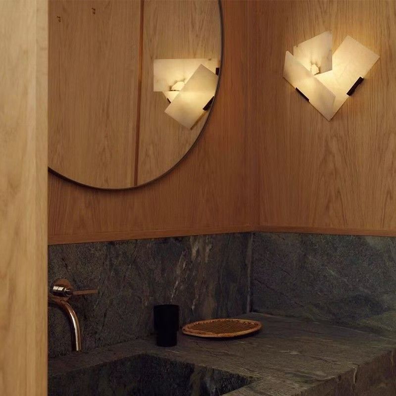 Zetecia Heart Shape LED Wall Light Natural Stone Indoor Wall Sconce